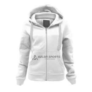 Ladies Plain Hoodie Womens Long Sleeves Zip Hoodie Zipper
