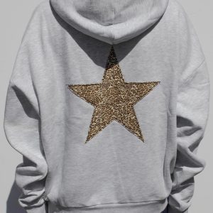 Leopard star hoodie