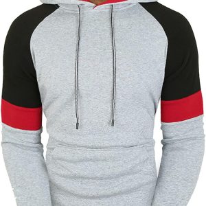 Men’s Autumn And Winter Sports Shirt And Leisure Thickened Cotton Splicing Stitching Tunic Hoodies for Men