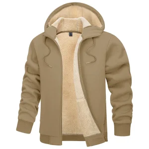 Men’s Fleece Hoodie Jacket Windproof Winter Coats