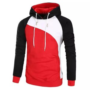 Men’s Fashion s Color Matching Casual Hoodie Tops Long Sleeve Soft Cotton Clothes